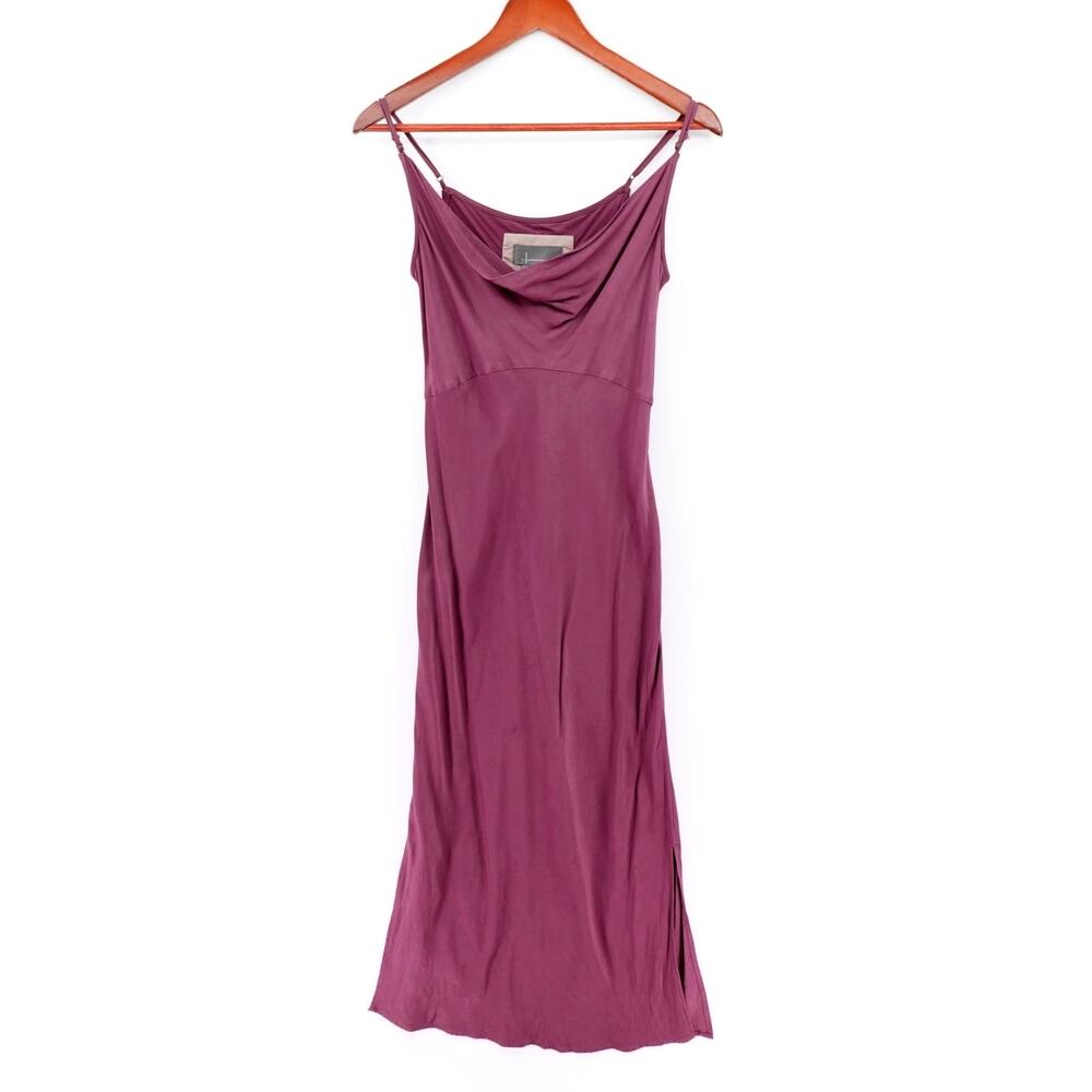Anthropologie The Elyse Slip Dress Womens Small Purple Silky Cocktail NYE